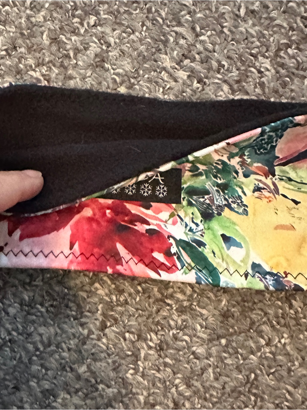 Nwt Brand New, Never Worn Floral Adult Alpine Fleece Lined Multicolor Headband — image 2 of 4